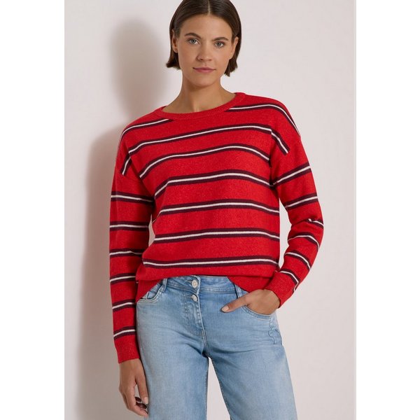 CECIL Streifenpullover aus softem Materialmix