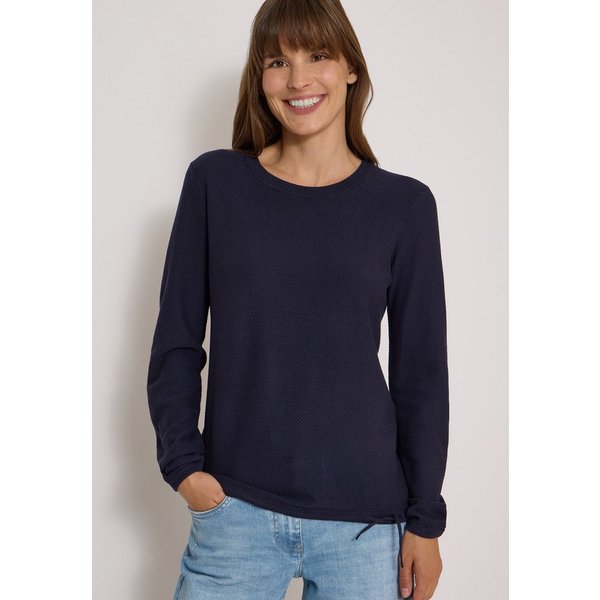 CECIL Strickpullover Elastiksaum und Tunnelzug