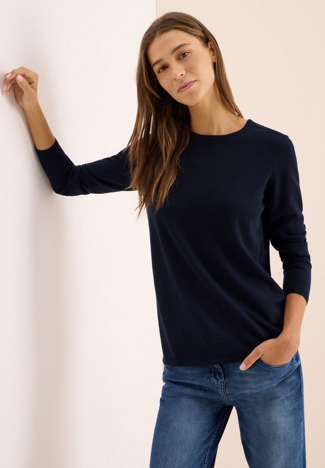 CECIL Strickpullover mit feinem Detail an der Schulter und Viskose-Anteil – Bild 2 von 5