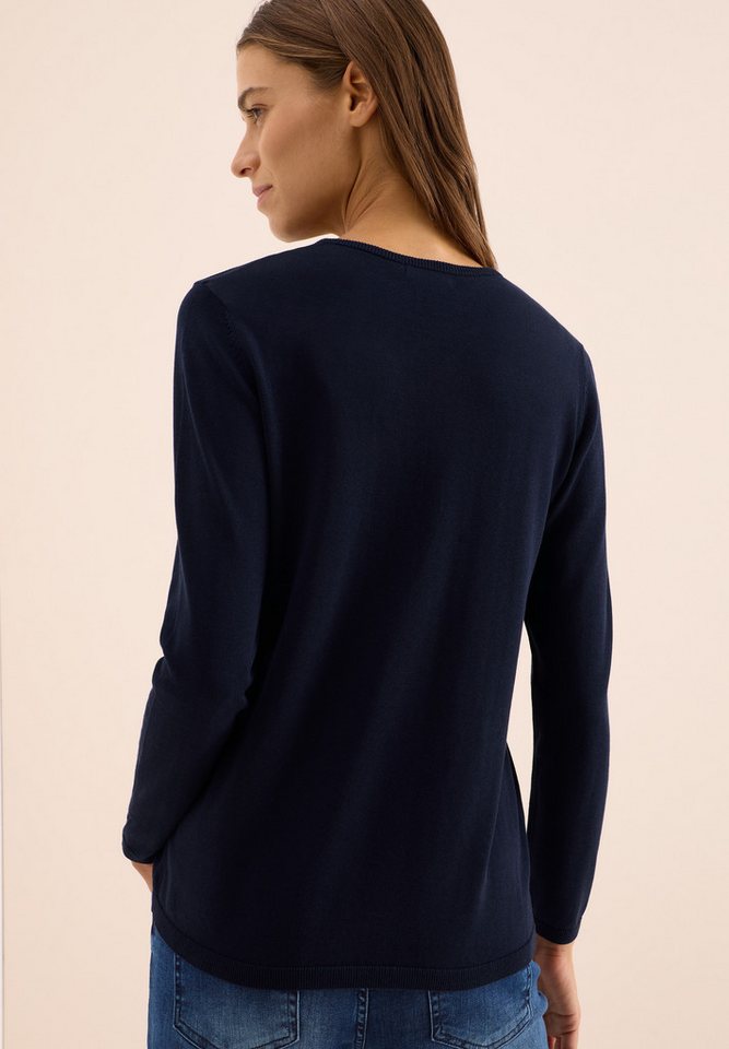 CECIL Strickpullover mit feinem Detail an der Schulter und Viskose-Anteil – Bild 3 von 5