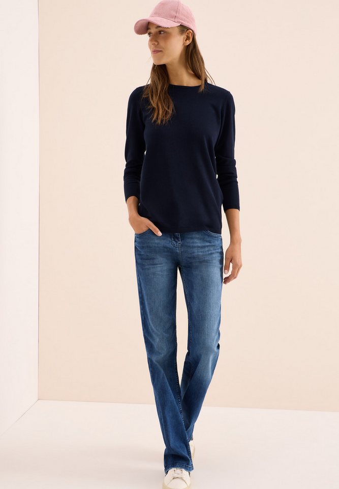 CECIL Strickpullover mit feinem Detail an der Schulter und Viskose-Anteil – Bild 5 von 5