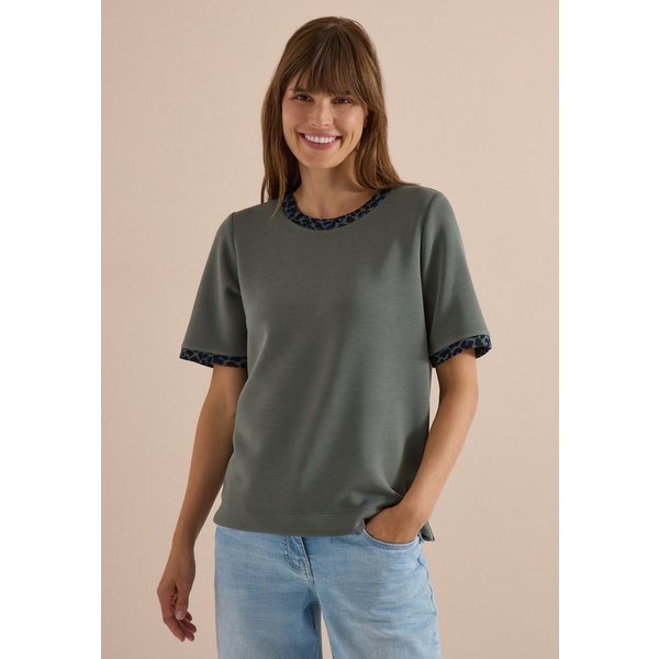 CECIL T-Shirt aus elastischem Materialmix