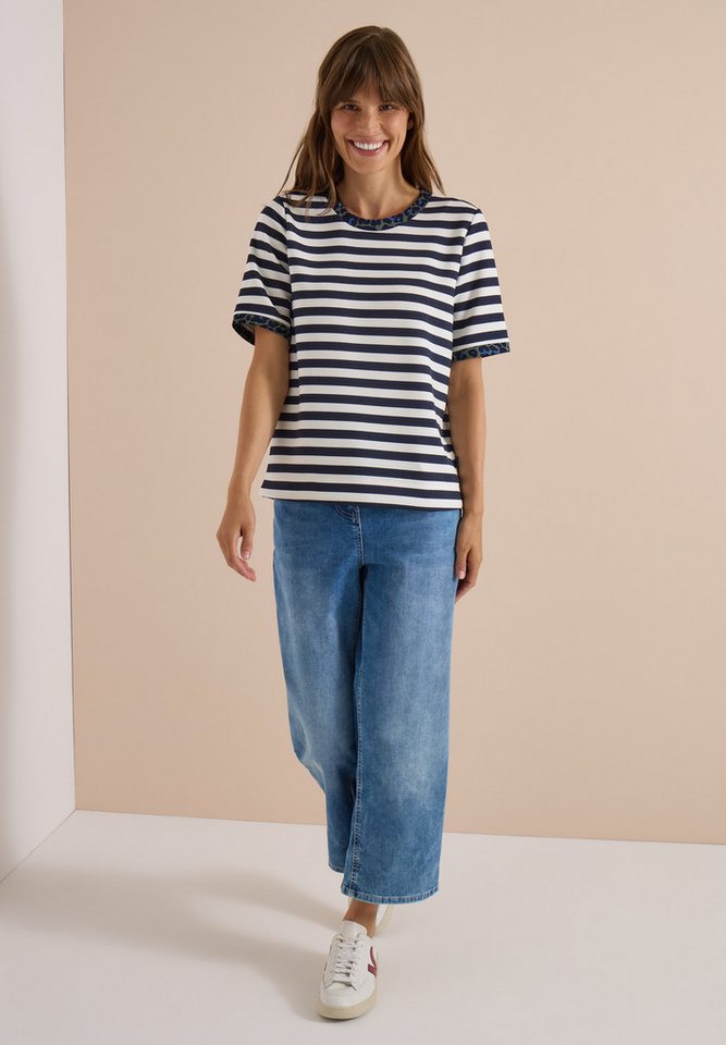 CECIL T-Shirt aus softem Materialmix – Bild 3 von 5