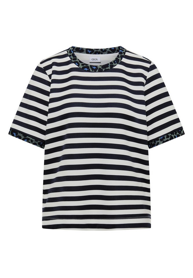 CECIL T-Shirt aus softem Materialmix – Bild 4 von 5