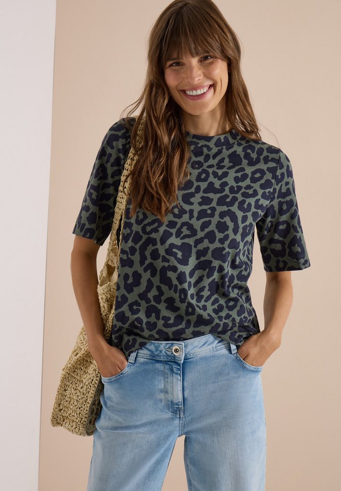 CECIL T-Shirt mit Animal-Print, lässige Passform – Bild 4 von 5