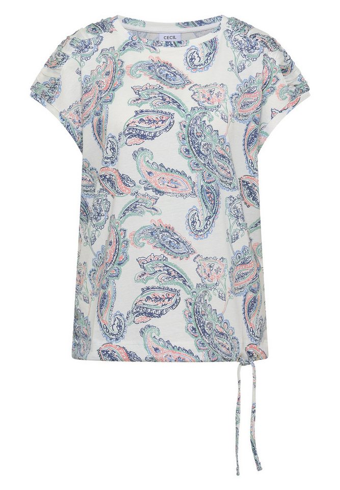 CECIL T-Shirt mit gerafften Ärmeln – Bild 4 von 5