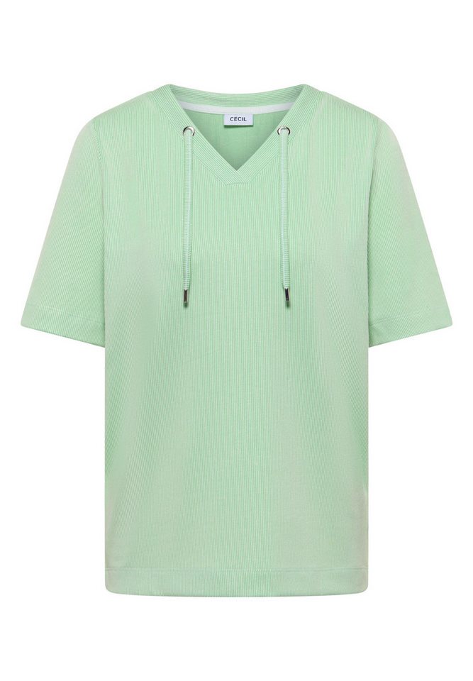 CECIL T-Shirt mit Materialmix – Bild 4 von 5