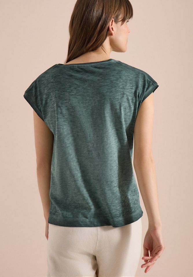 CECIL T-Shirt U-Boot-Ausschnitt, Garment-Dye Optik – Bild 2 von 5