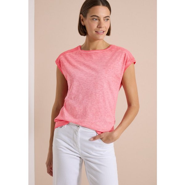 CECIL T-Shirt U-Boot-Ausschnitt, Garment-Dye Optik