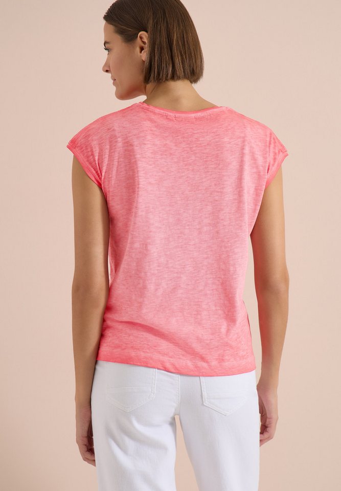 CECIL T-Shirt U-Boot-Ausschnitt, Garment-Dye Optik – Bild 2 von 5