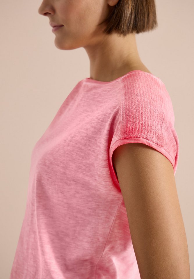 CECIL T-Shirt U-Boot-Ausschnitt, Garment-Dye Optik – Bild 3 von 5