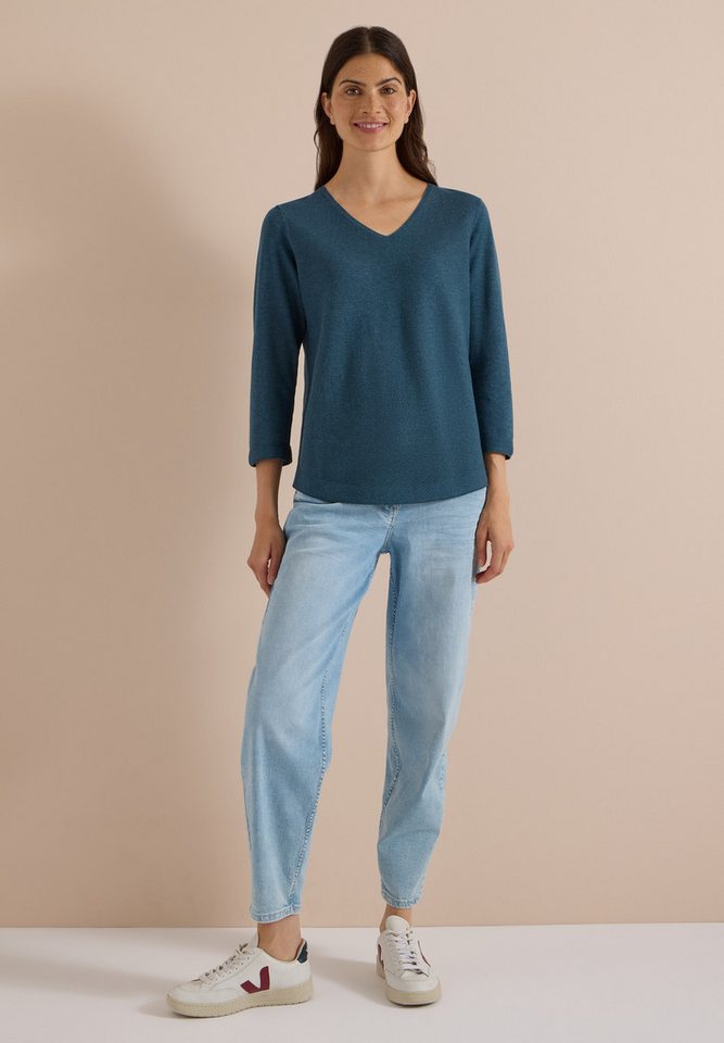 CECIL V-Ausschnitt-Pullover im soften Baumwoll-Mix – Bild 3 von 5