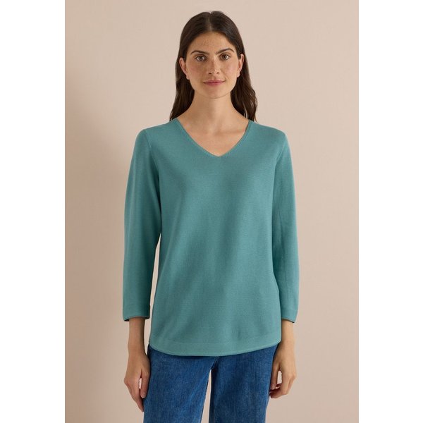 CECIL V-Ausschnitt-Pullover im soften Baumwoll-Mix
