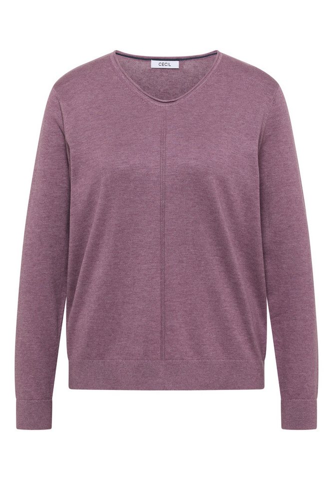 CECIL V-Ausschnitt-Pullover im soften Baumwoll-Mix – Bild 4 von 5