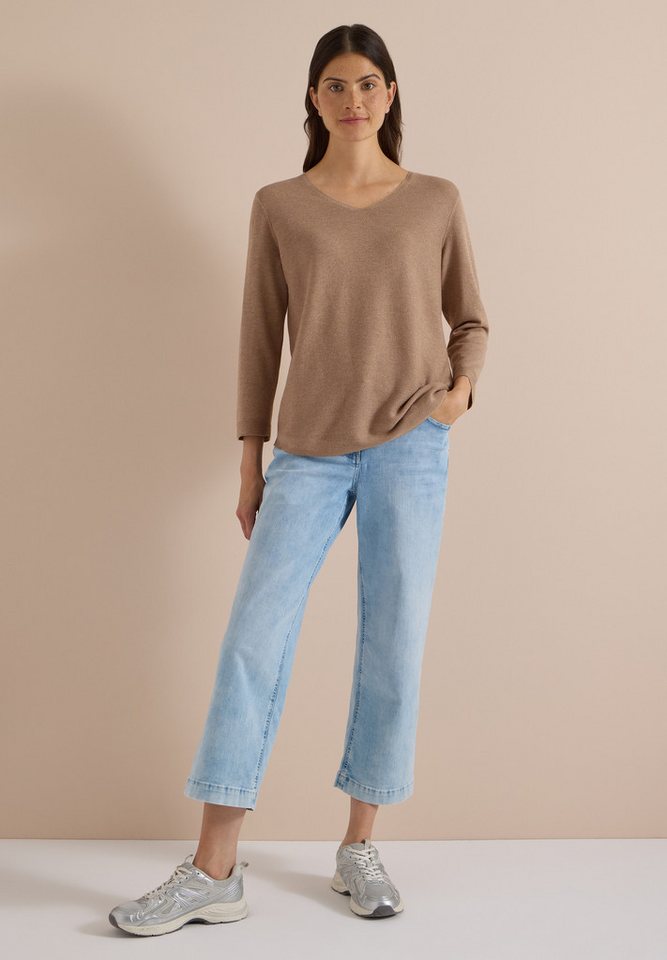 CECIL V-Ausschnitt-Pullover im soften Baumwoll-Mix – Bild 3 von 5