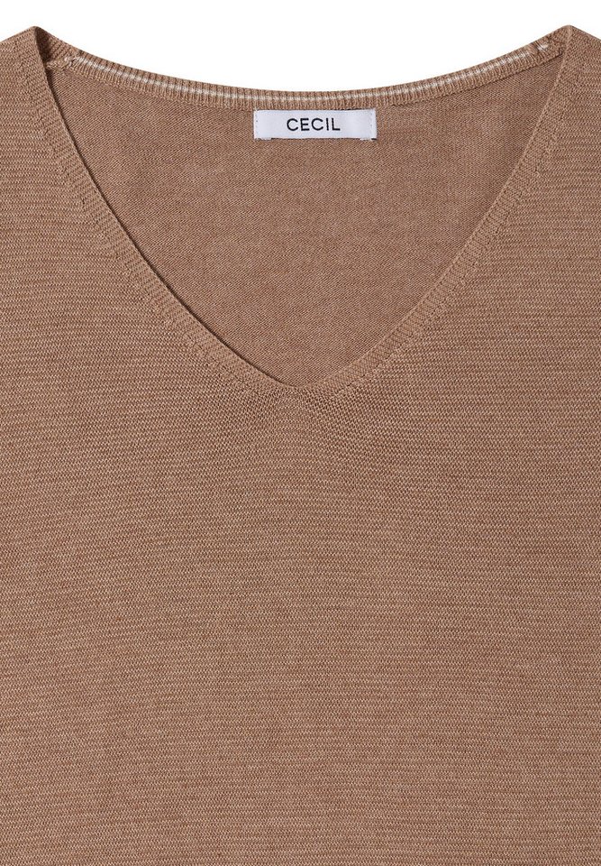 CECIL V-Ausschnitt-Pullover im soften Baumwoll-Mix – Bild 5 von 5