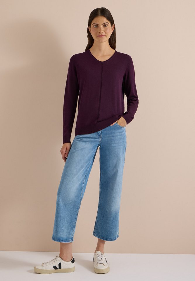 CECIL V-Ausschnitt-Pullover im soften Baumwoll-Mix – Bild 3 von 5