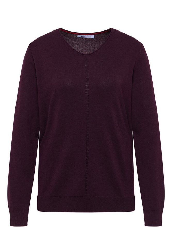 CECIL V-Ausschnitt-Pullover im soften Baumwoll-Mix – Bild 4 von 5