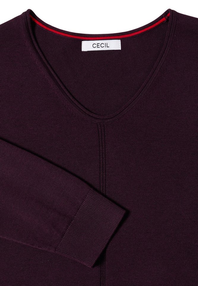 CECIL V-Ausschnitt-Pullover im soften Baumwoll-Mix – Bild 5 von 5