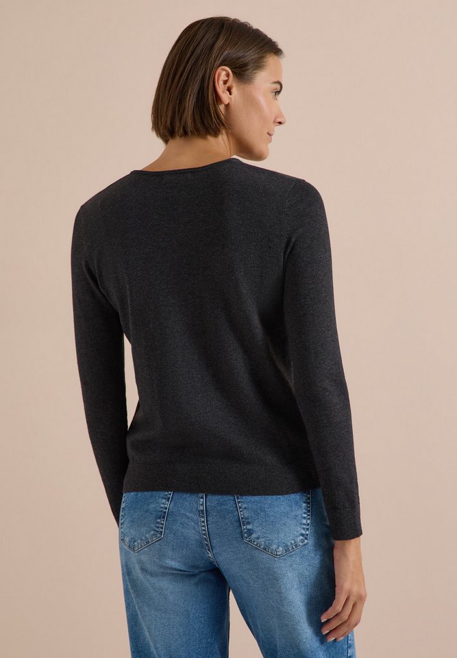 CECIL V-Ausschnitt-Pullover im soften Baumwoll-Mix – Bild 2 von 5