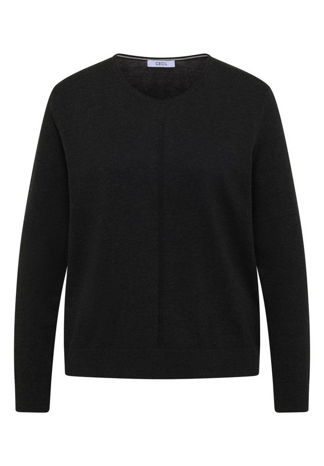 CECIL V-Ausschnitt-Pullover im soften Baumwoll-Mix – Bild 4 von 5
