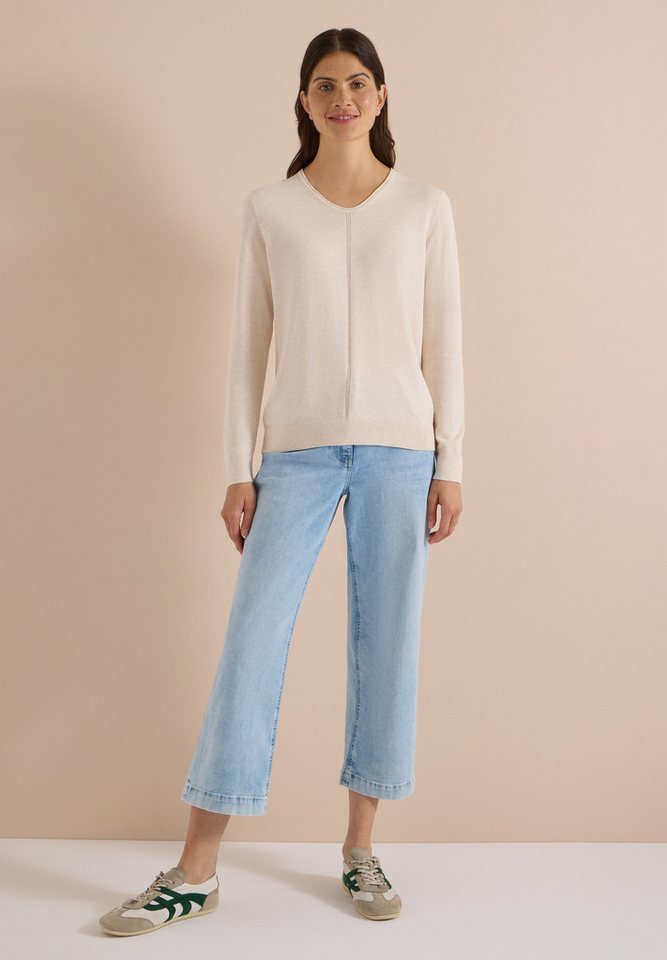 CECIL V-Ausschnitt-Pullover im soften Baumwoll-Mix – Bild 3 von 5
