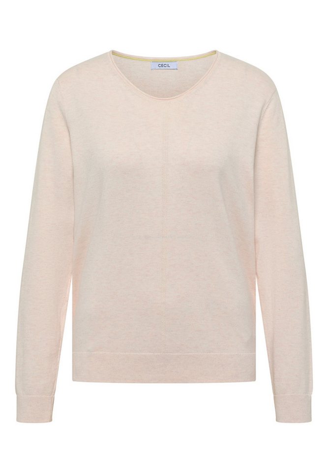 CECIL V-Ausschnitt-Pullover im soften Baumwoll-Mix – Bild 4 von 5