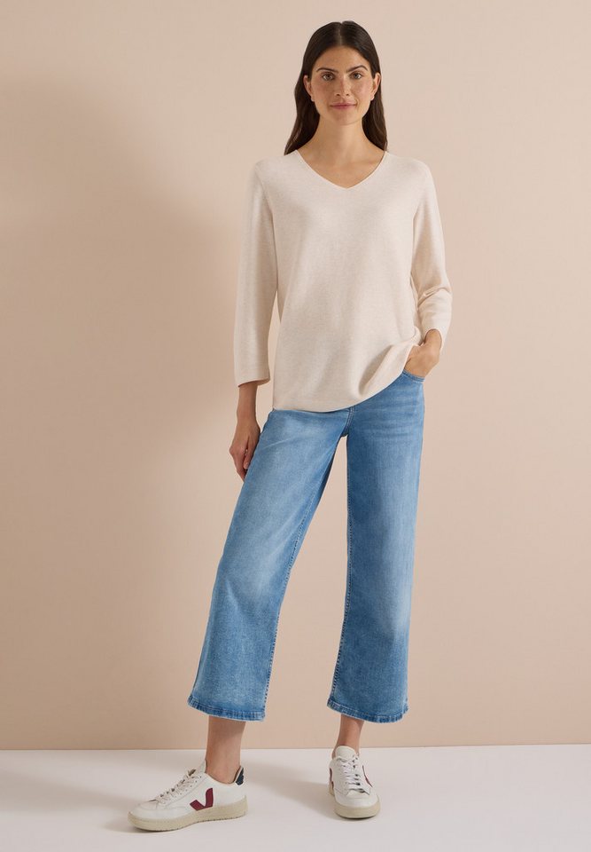 CECIL V-Ausschnitt-Pullover im soften Baumwoll-Mix – Bild 3 von 5