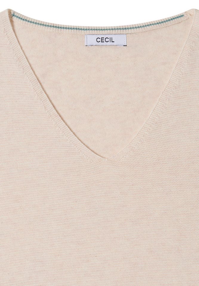 CECIL V-Ausschnitt-Pullover im soften Baumwoll-Mix – Bild 5 von 5