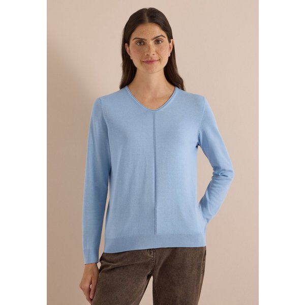 CECIL V-Ausschnitt-Pullover im soften Baumwoll-Mix