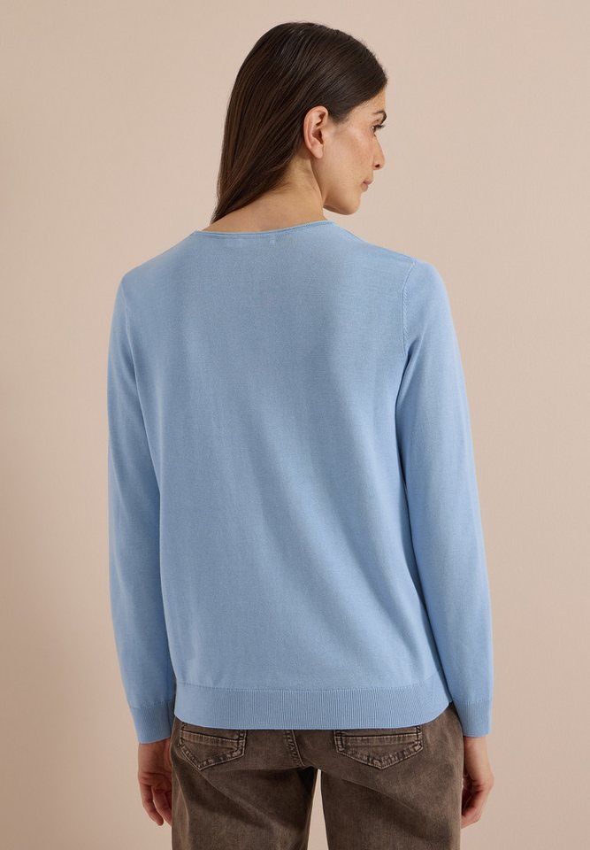 CECIL V-Ausschnitt-Pullover im soften Baumwoll-Mix – Bild 2 von 5