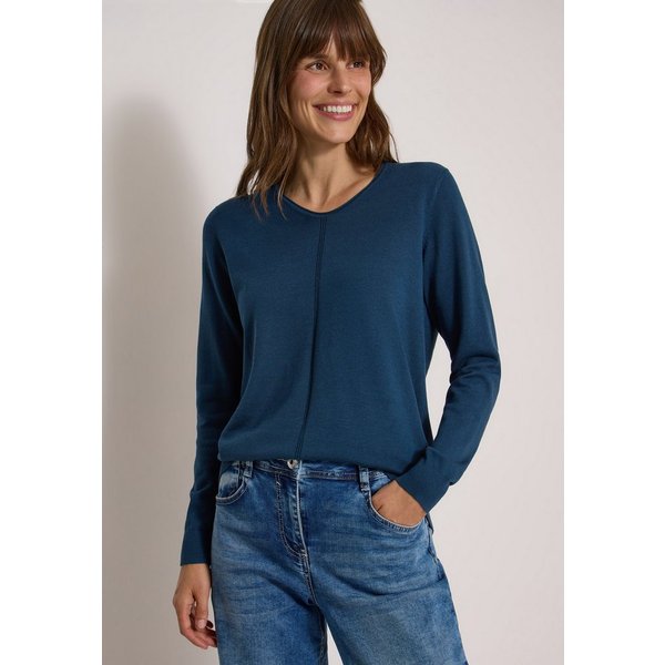 CECIL V-Ausschnitt-Pullover im soften Baumwoll-Mix