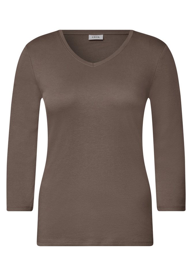 CECIL V-Shirt aus reiner Baumwolle – Bild 4 von 5