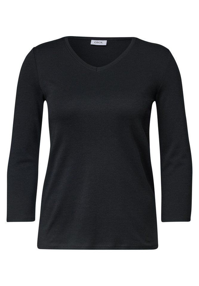 CECIL V-Shirt aus reiner Baumwolle – Bild 4 von 5