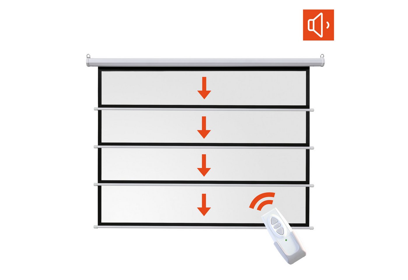 Celexon basic line Motorleinwand (schwarze Rückseite) – Bild 5 von 5