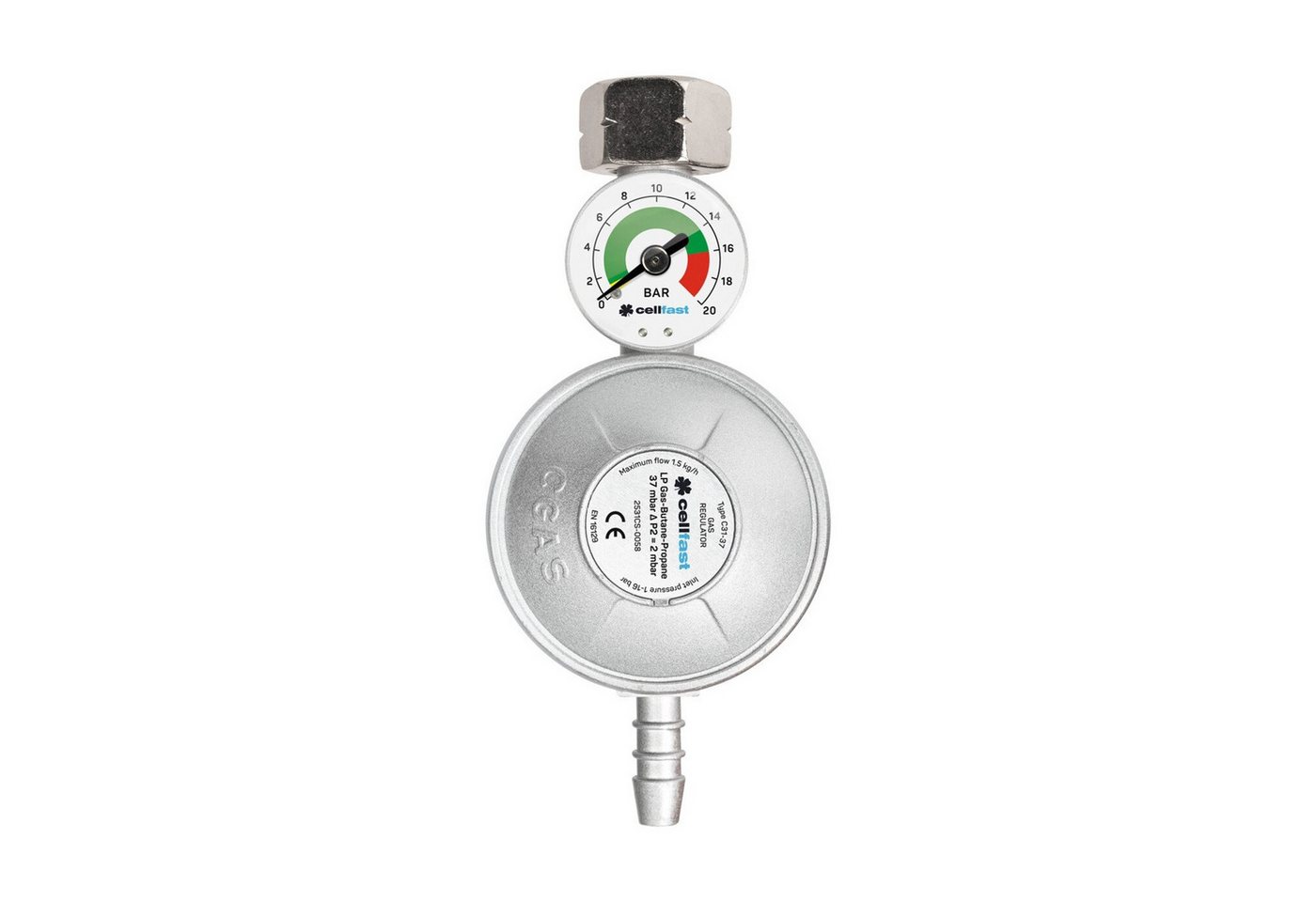 Cellfast Anschluss-Set 52-506, Propan-Butan Anschlussset mit Manometer – Bild 3 von 3