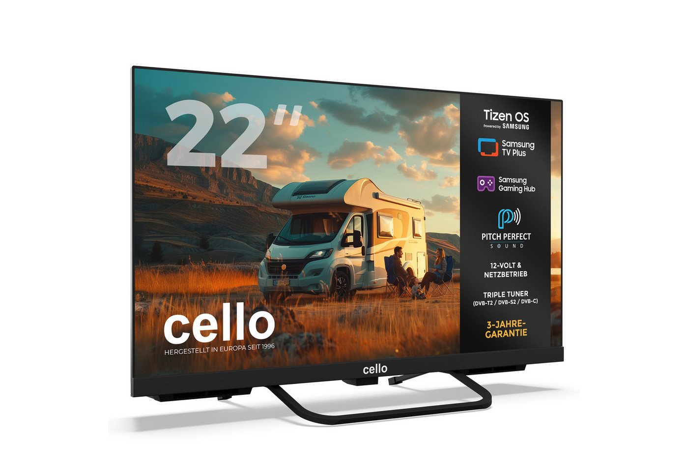 Cello CTrav-22TZ LED-Fernseher (55,88 cm/22 Zoll, Full HD, Smart-TV, Smart Tizen OS powered by Samsung, Pitch Perfect Sound) – Bild 2 von 5