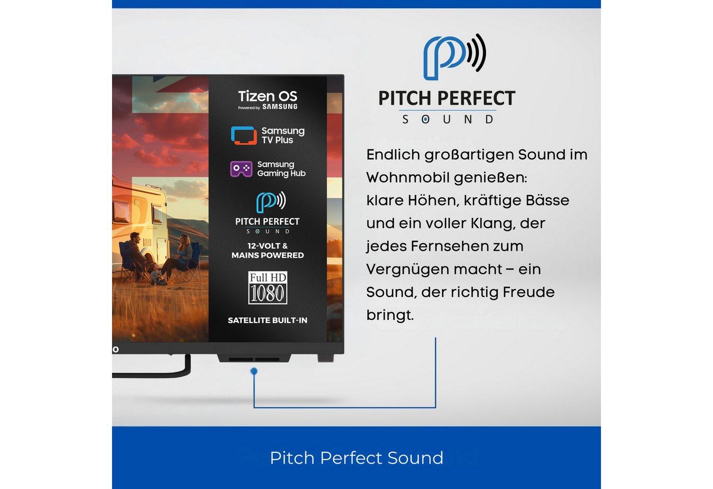 Cello CTrav-22TZ LED-Fernseher (55,88 cm/22 Zoll, Full HD, Smart-TV, Smart Tizen OS powered by Samsung, Pitch Perfect Sound) – Bild 4 von 5