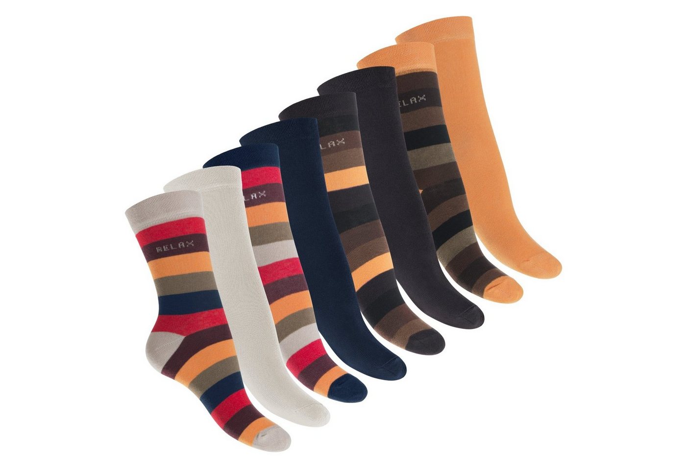 celodoro Basicsocken Damen Socken (8 Paar) mit Ringel-/Blockstreifen & Komfortbund – Bild 4 von 4