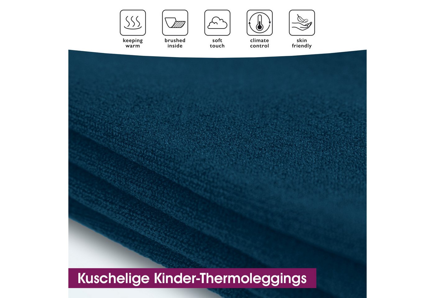 celodoro Funktionsleggings Kinder Thermo Leggings (1er oder 2er) mit Innenfleece – Bild 2 von 4