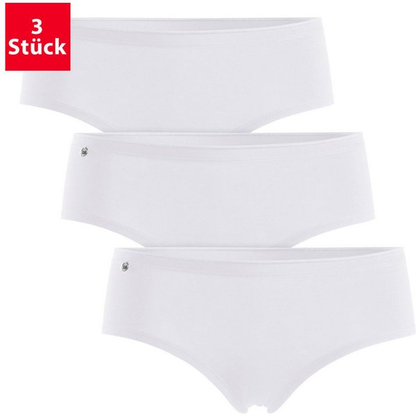 celodoro Panty Damen Basic Panty (3er Pack) Hipster Slip mit Zier-Logo