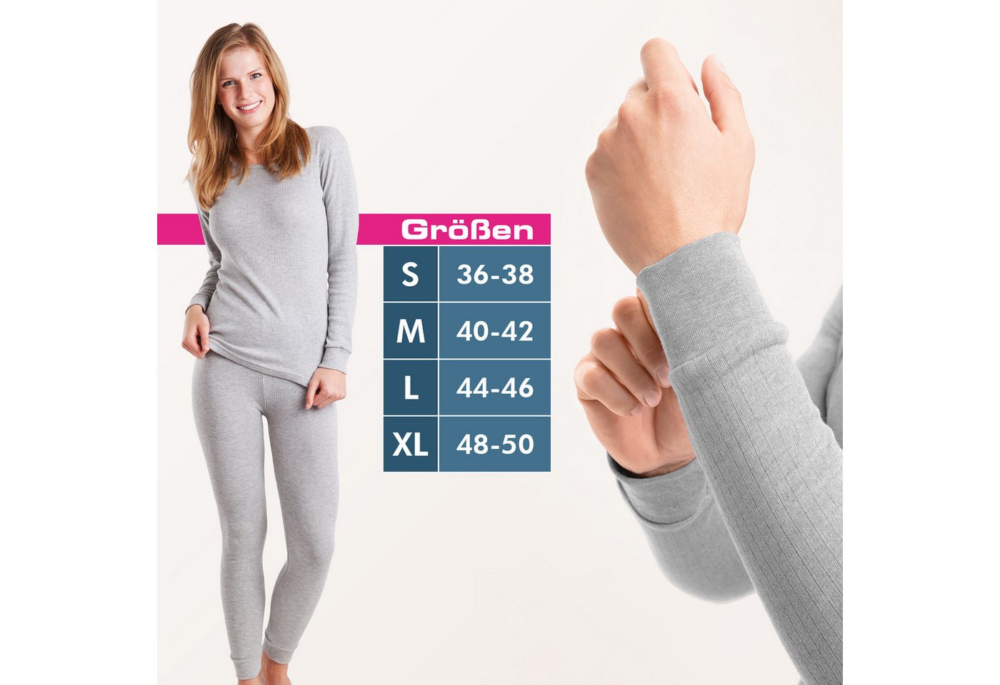 celodoro Thermounterhose 2er Pack Damen Ski- & Thermohose - Lange Winter Unterhose – Bild 4 von 4