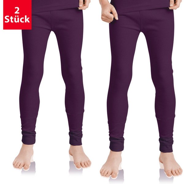 celodoro Thermounterhose 2er Pack Lange Kinder Thermo Unterhose Winter Unterwäsche