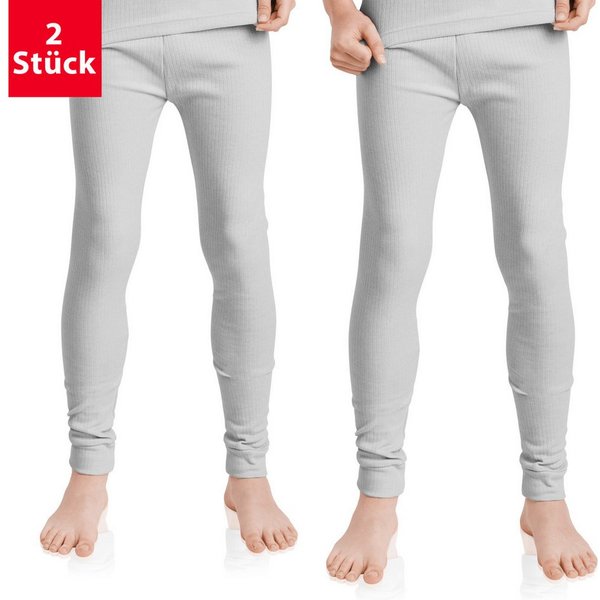 celodoro Thermounterhose 2er Pack Lange Kinder Thermo Unterhose Winter Unterwäsche
