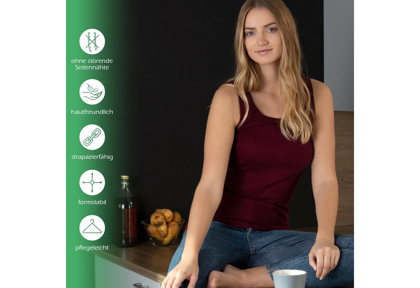 celodoro Unterhemd Damen Longshirt (1er, 2er oder 4er Pack) Feinripp Unterhemd – Bild 3 von 5