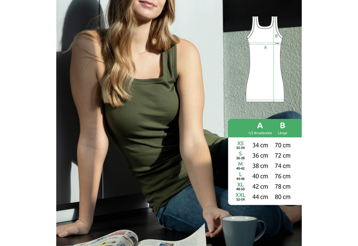 celodoro Unterhemd Damen Longshirt (1er, 2er oder 4er Pack) Feinripp Unterhemd – Bild 5 von 5