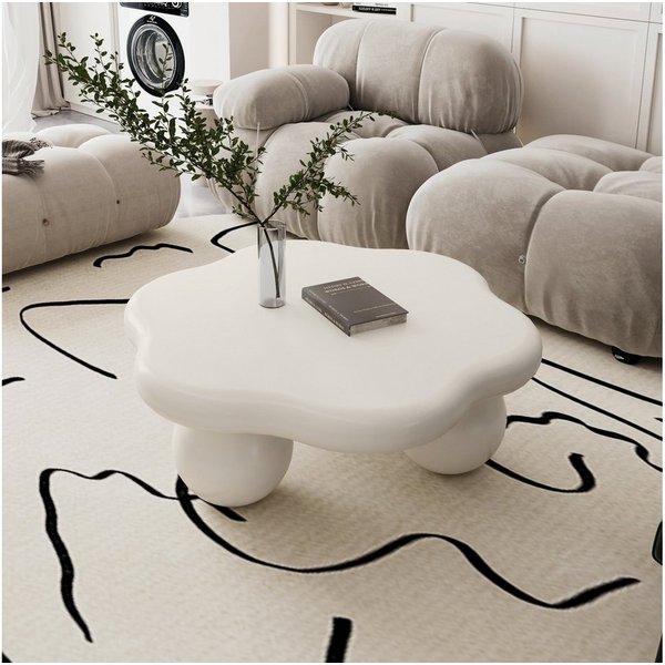 Celya Couchtisch wolkenförmige, moderne minimalistische Leuchte (mit kugelförmigen Beinen, Platzsparendes Design), ideal für Apartments, Schlafzimmer, Balkone o