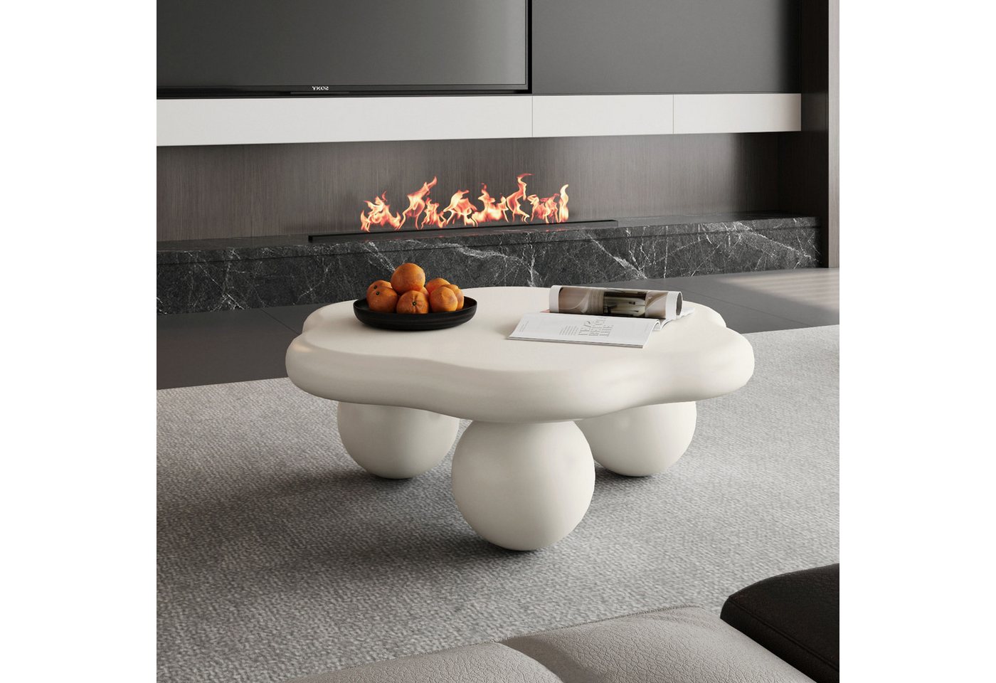 Celya Couchtisch wolkenförmige, moderne minimalistische Leuchte (mit kugelförmigen Beinen, Platzsparendes Design), ideal für Apartments, Schlafzimmer, Balkone o – Bild 4 von 5