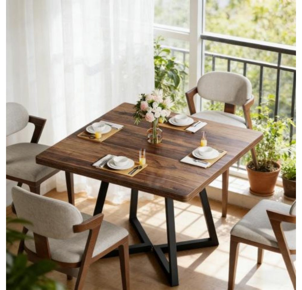 Celya Esstisch Kleiner Konferenztisch, Quadratischer Couchtisch, Homeoffice Tisch (nur Tisch, perfekt für 2–4 Personen) – Bild 3 von 5