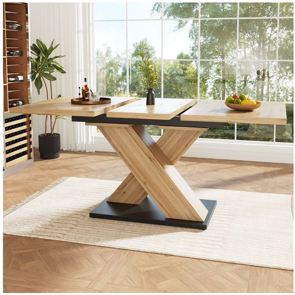 Celya Esstisch Teleskoptisch,Tisch,Küchentisch,Ausziehtisch auf 119-158.5*80*75cm, für Küche und Wohnzimmer, Esstisch